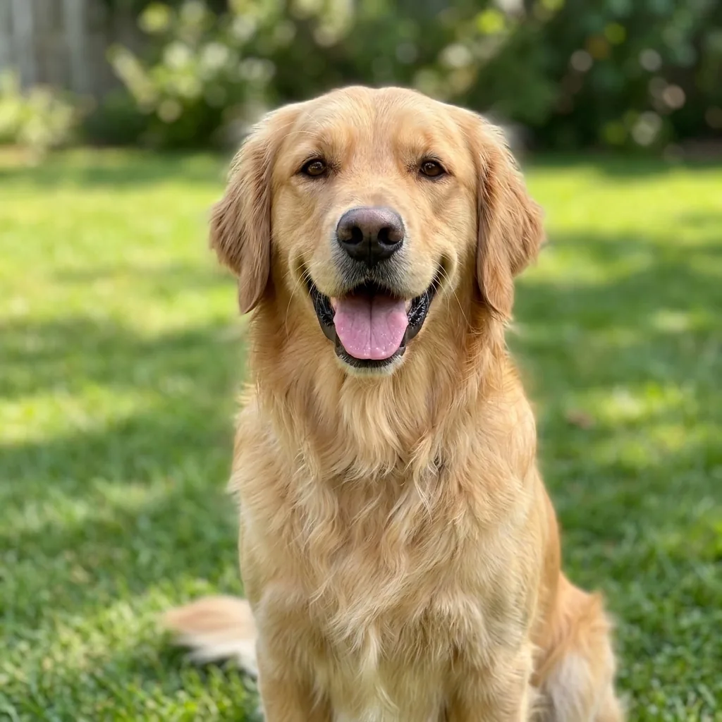 Everyday smartphone photo of a dog standing outdoors on grass